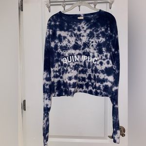 Quinnipiac University Blue Tie Dye Long Sleeve